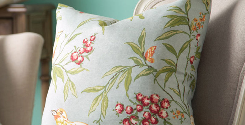 Green floral outlet pillows