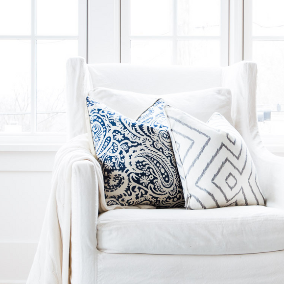 Paisley Patterned Throw Pillows