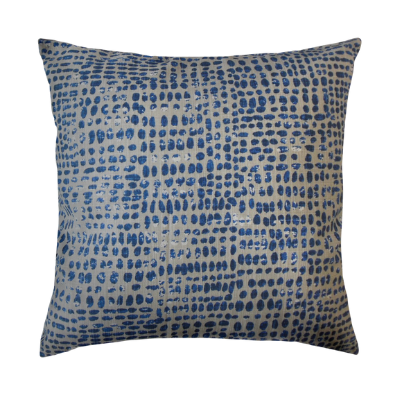 Bates Throw Pillow Cover - Cloth & Stitch - abstract polka dot blue and grey cushion cover