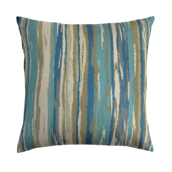 Gately Throw Pillow Cover - Cloth & Stitch - tan, blue, and natural abstract stripe cushion cover
