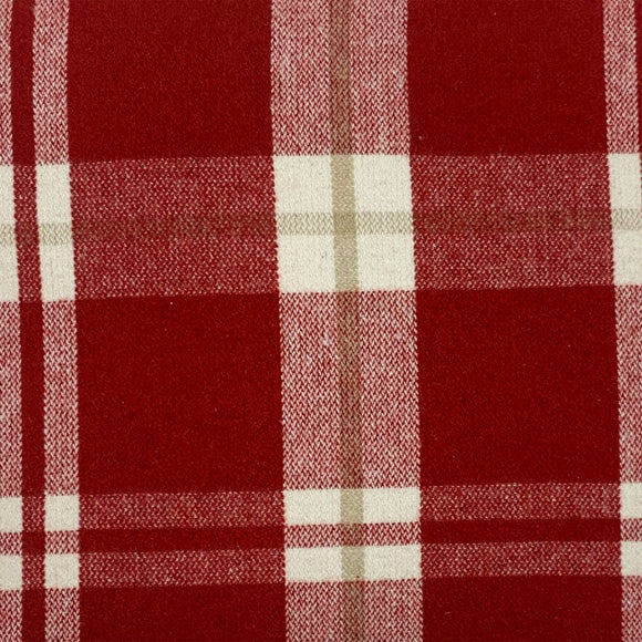 Red Plaid Throw Pillow Cover
