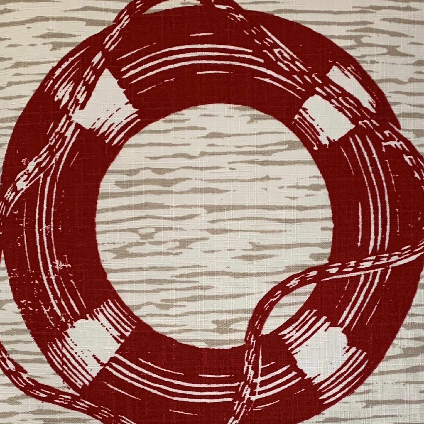 Everardo Red Nautical Throw Pillow Cover