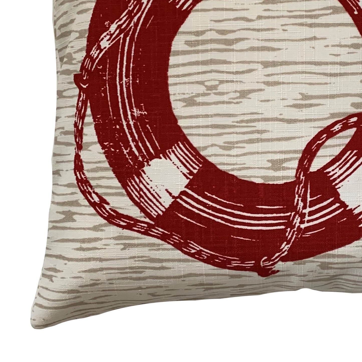 Everardo Red Nautical Throw Pillow Cover