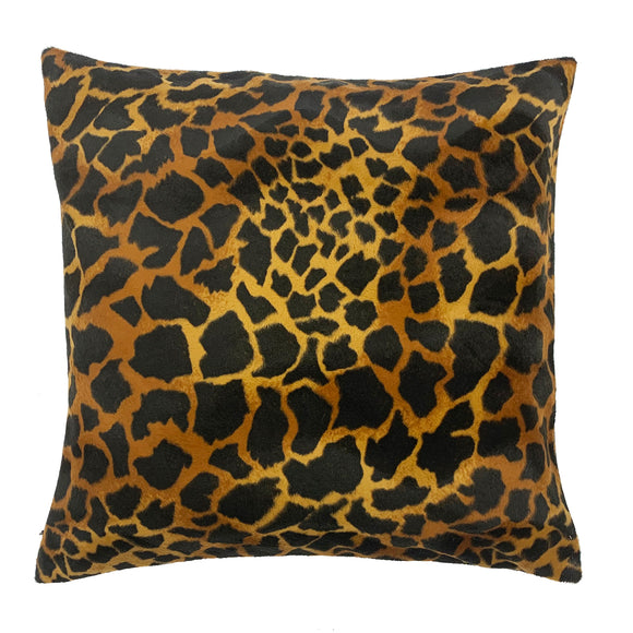 Giraffe Faux Fur Throw Pillow Cover