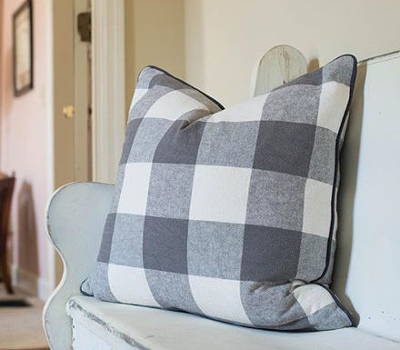 Plaid Patterned Throw Pillows