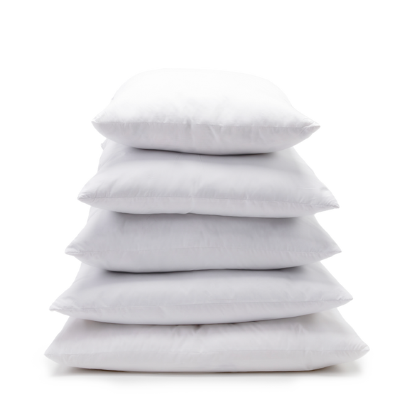 DOWNCOOL 100% Cotton Stuffer Throw Pillow Insert Set of 2,  Square Down and Feather Filled Decorative Bed Sofa Insert, 18x18 Inch,  White : Home & Kitchen