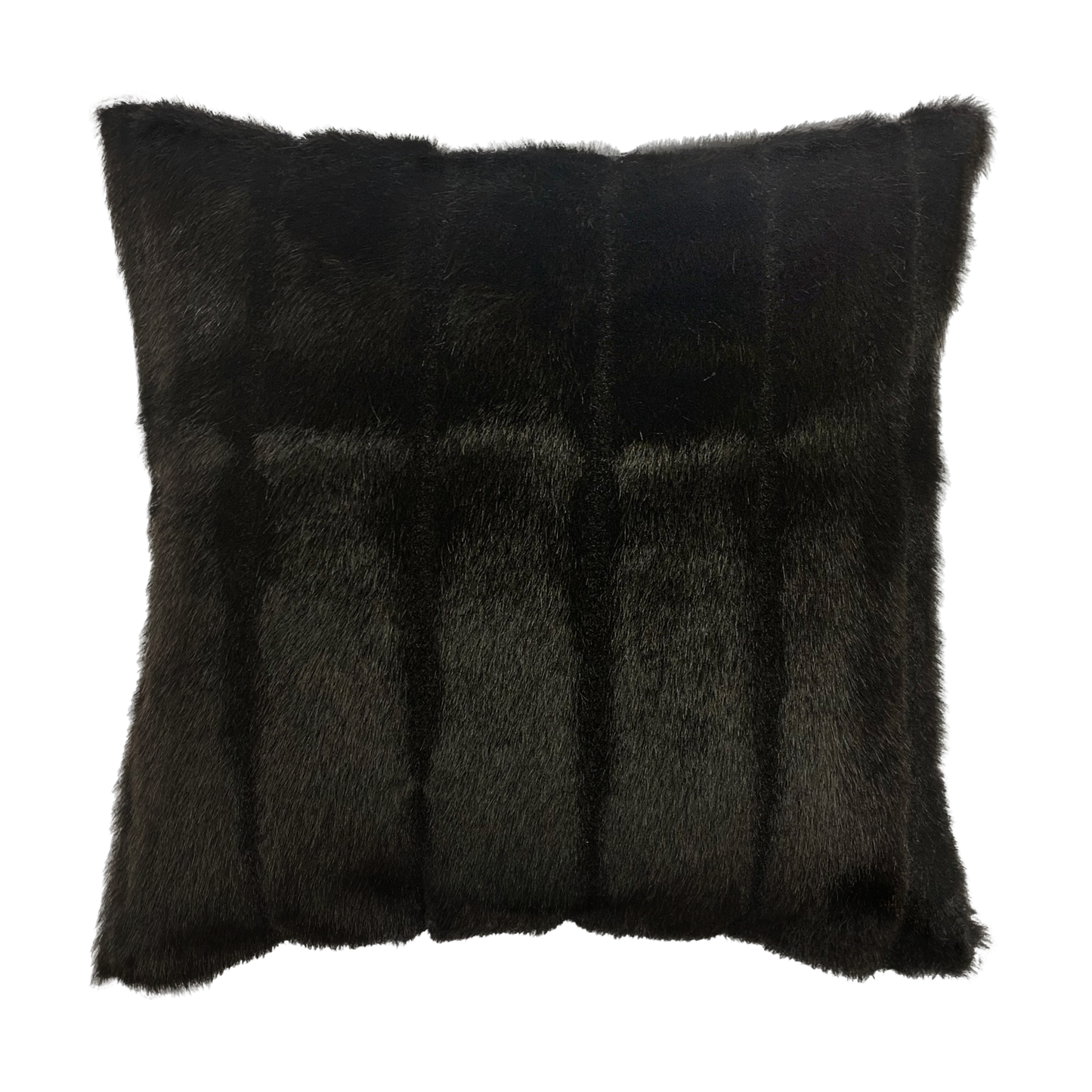 Faux Mink Brown Throw Pillow Cover - Cloth & Stitch - dark brown faux fur cushion cover