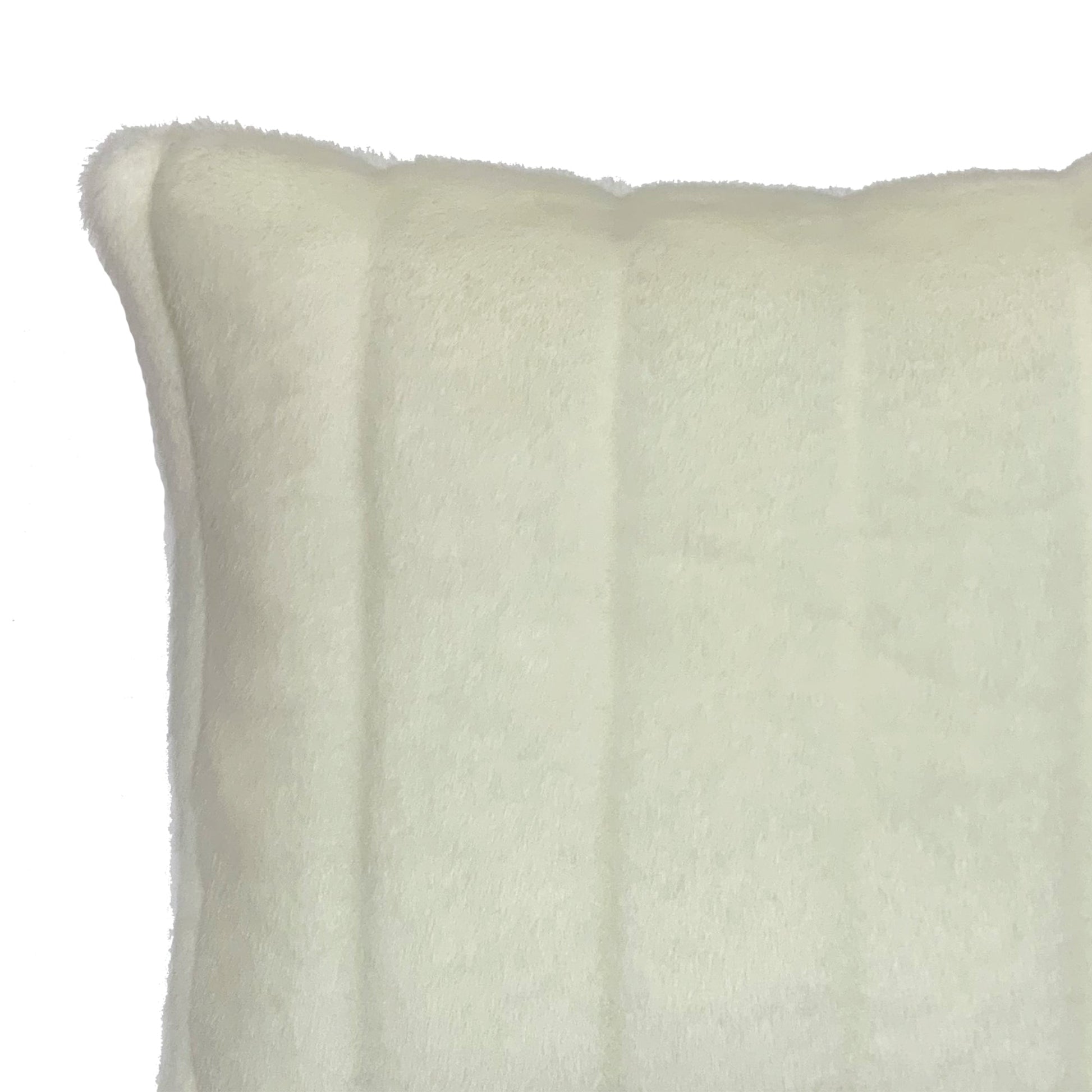 Faux Mink White Throw Pillow Cover