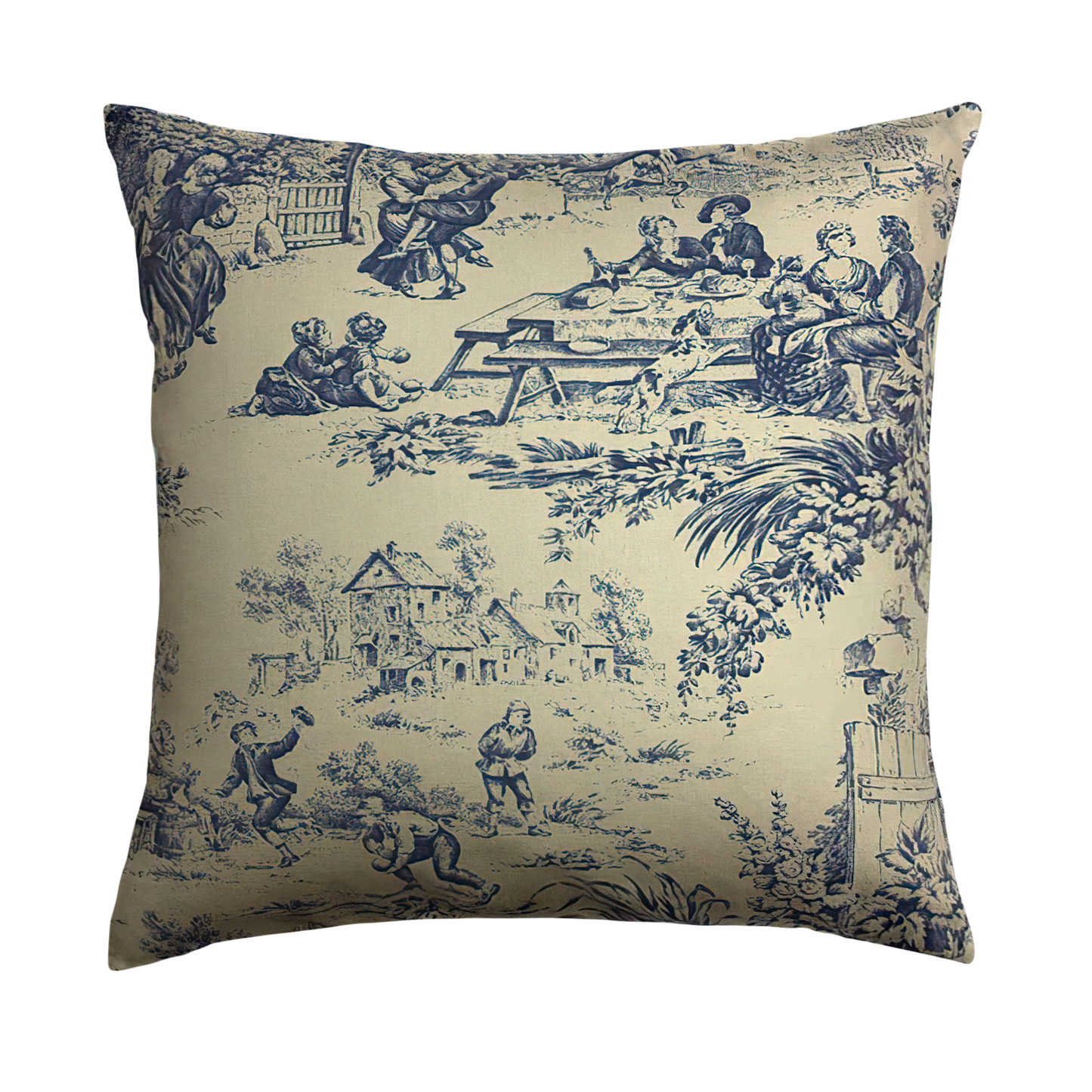 Blue Windermere Throw Pillow Cover