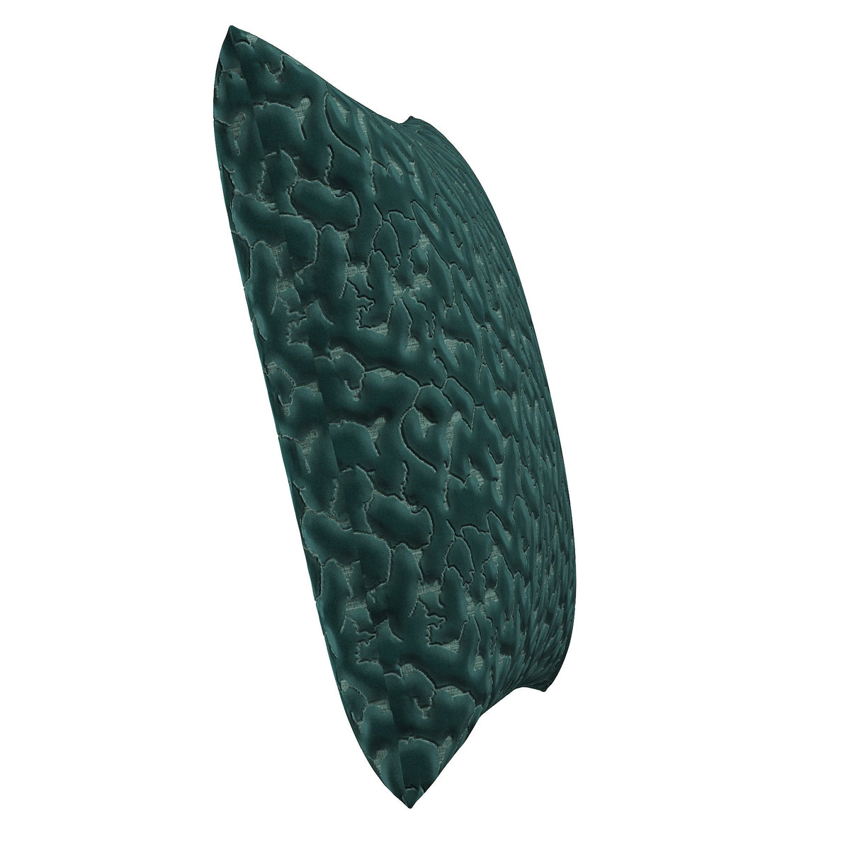 Aqua blue colored throw pillow with an abstract texture.