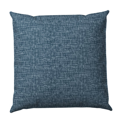 Blue textured pillow on a white background