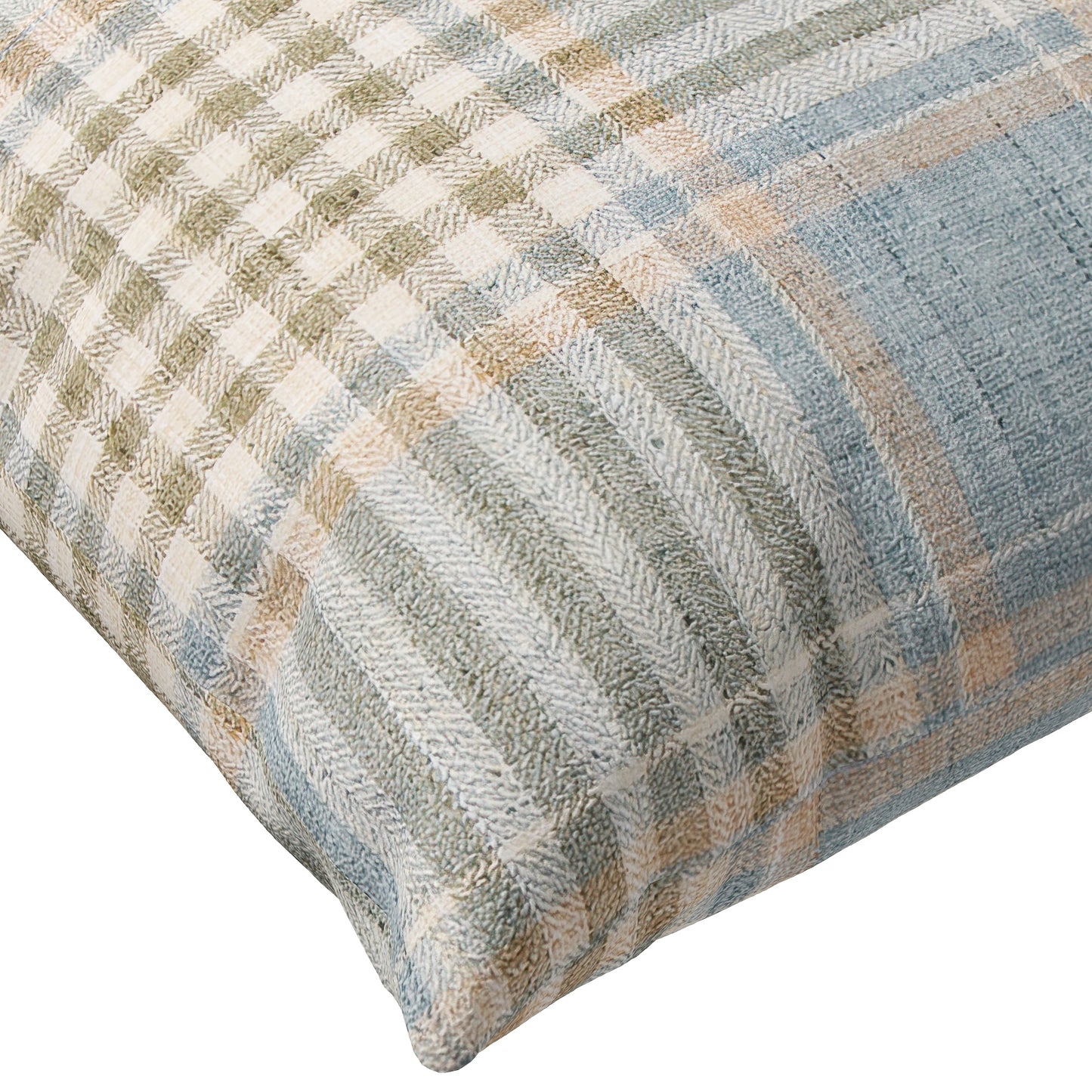 Heritage Grid Plaid Throw Pillow Cover
