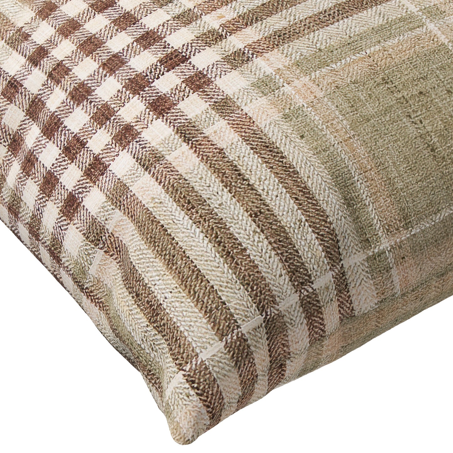 Heritage Grid Plaid Throw Pillow Cover