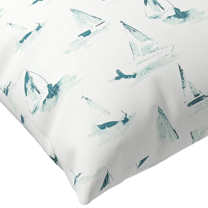 Regatta Sketch Throw Pillow Cover