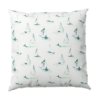 Regatta Sketch Throw Pillow Cover