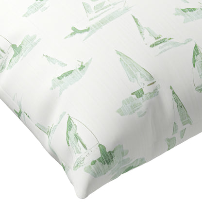 Regatta Sketch Throw Pillow Cover