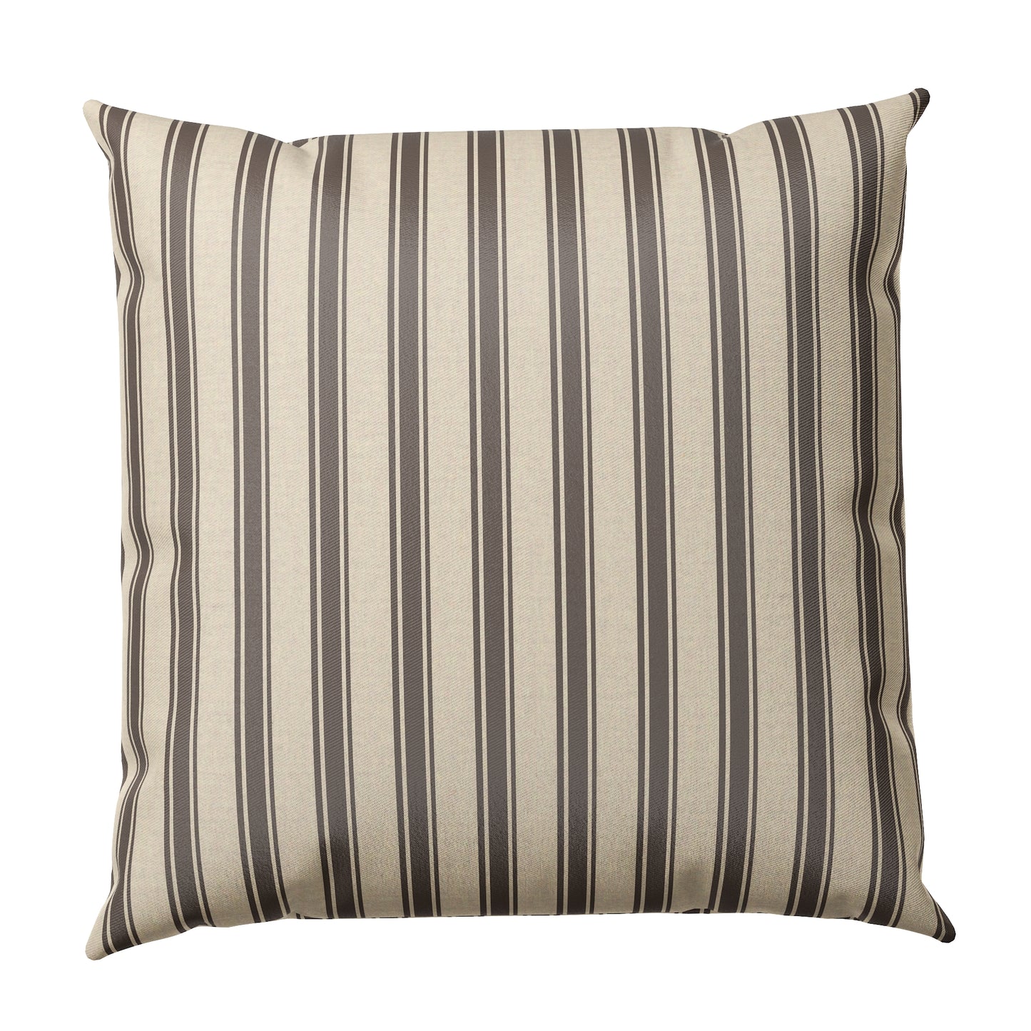 Decorative pillow with a stripe pattern on a white background