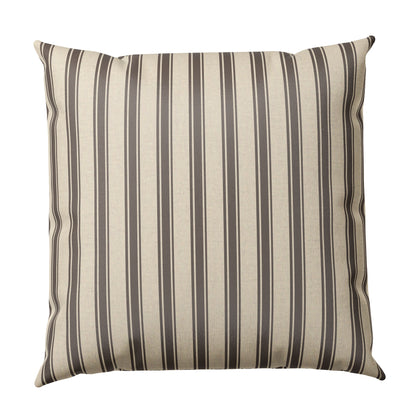 Decorative pillow with a stripe pattern on a white background