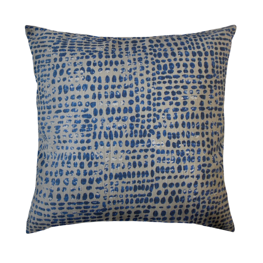 Bates Throw Pillow Cover - Cloth & Stitch - abstract polka dot blue and grey cushion cover