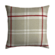 Beige Plaid Throw Pillow Cover - Cloth & Stitch - beige, crimson, & ivory cushion cover