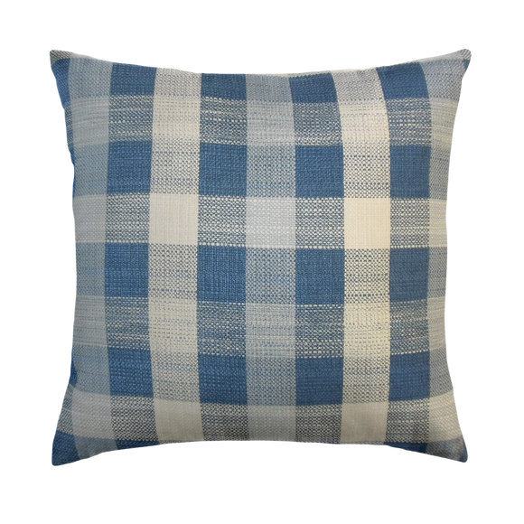 Burkhart Throw Pillow Cover - Cloth & Stitch - blue and cream plaid cushion cover