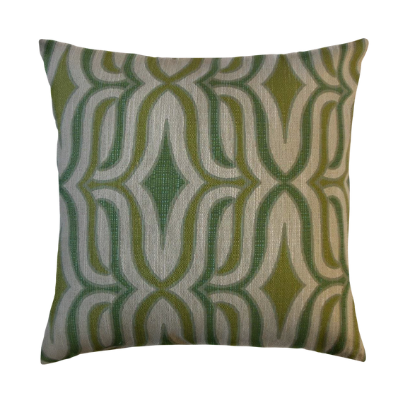 Cheatwood Throw Pillow Cover - Cloth & Stitch - green and neutral geometric cushion cover