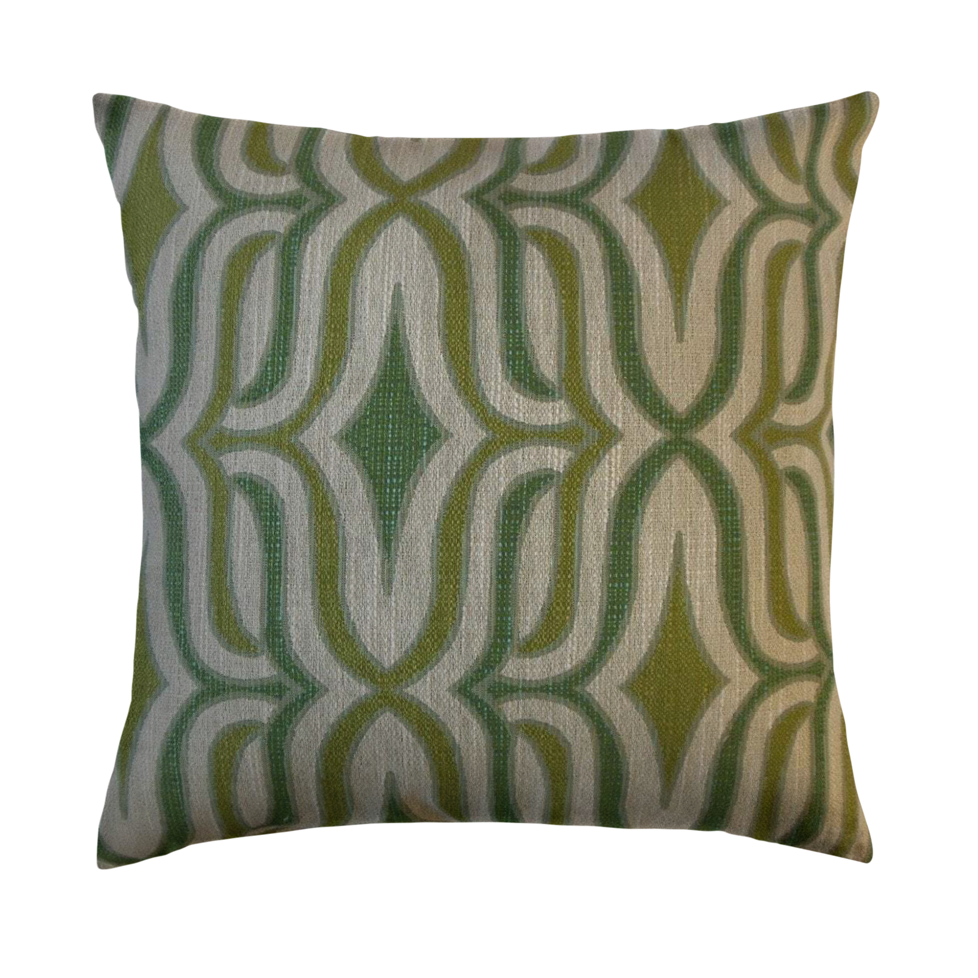 Cheatwood Throw Pillow Cover - Cloth & Stitch - green and neutral geometric cushion cover