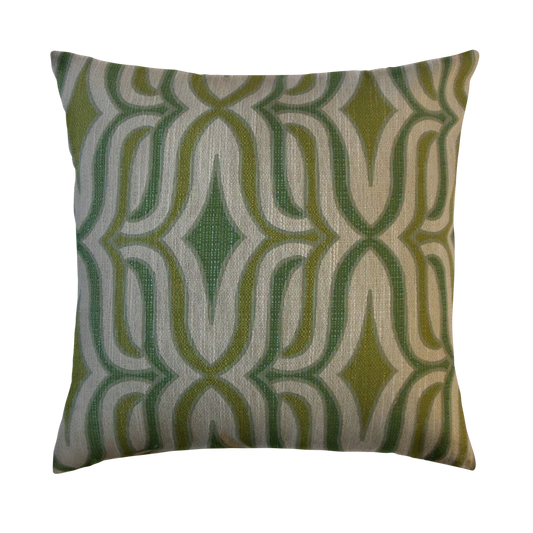 Cheatwood Throw Pillow Cover - Cloth & Stitch - green and neutral geometric cushion cover