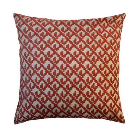 Czech Throw Pillow Cover - Cloth & Stitch - red and cream crewel embroidery cushion cover