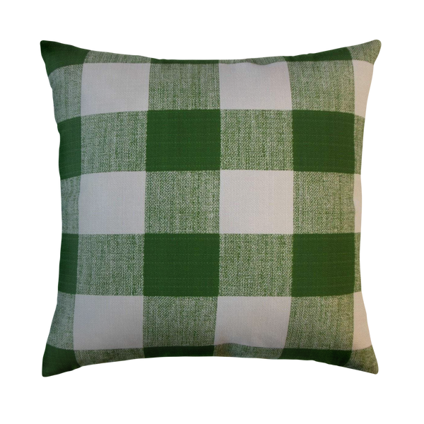 Dinsmore Throw Pillow Cover - Cloth & Stitch - green and white buffalo check plaid cushion cover