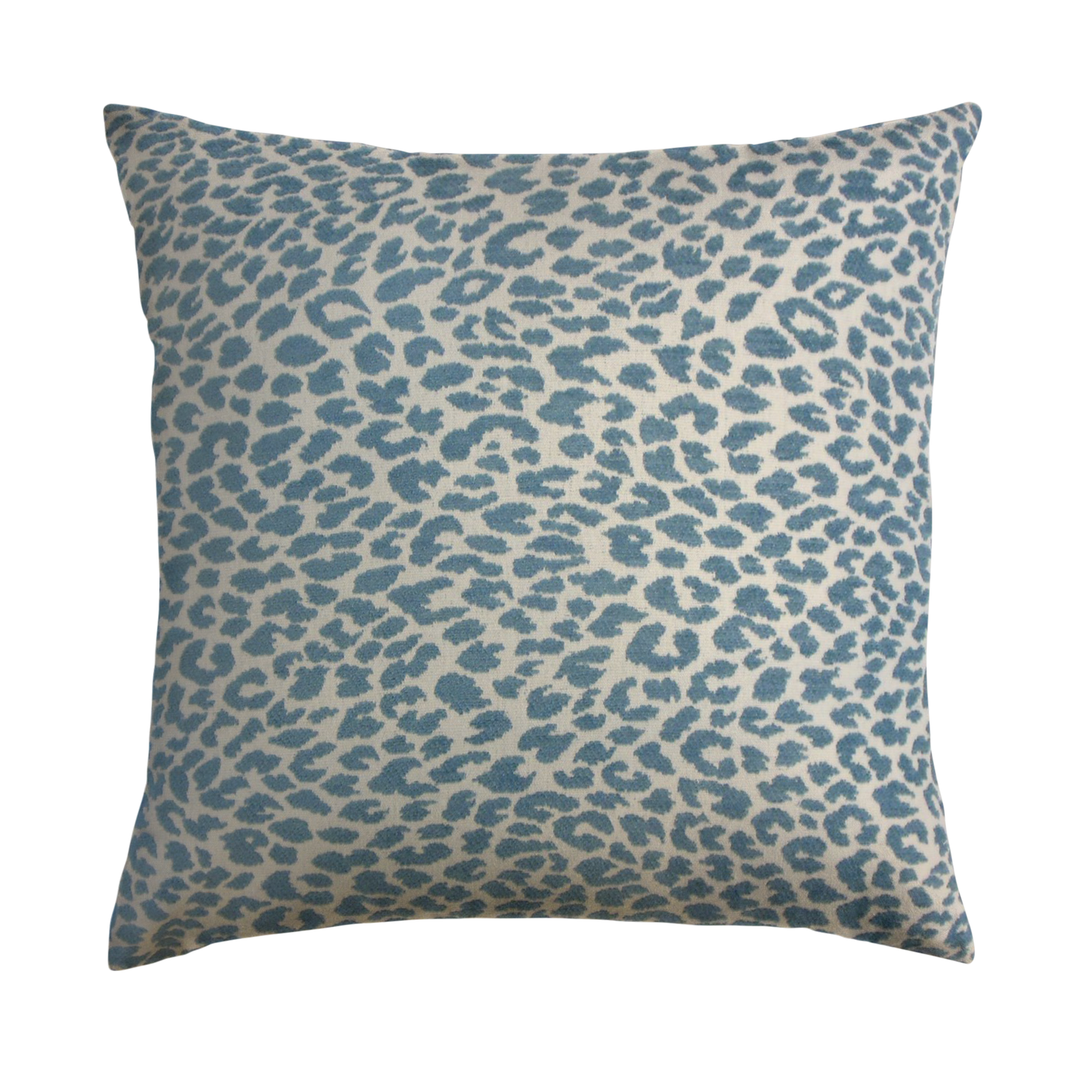 Dupont Throw Pillow Cover - Cloth & Stitch - blue and white leopard animal print cushion cover