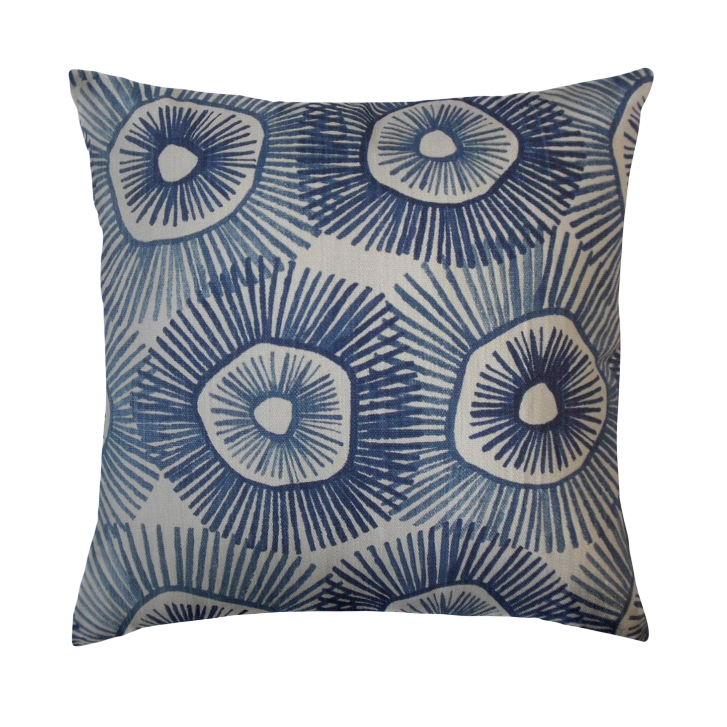 Dutton Throw Pillow Cover - Cloth & Stitch - ikat abstract blue and white patterned cushion cover