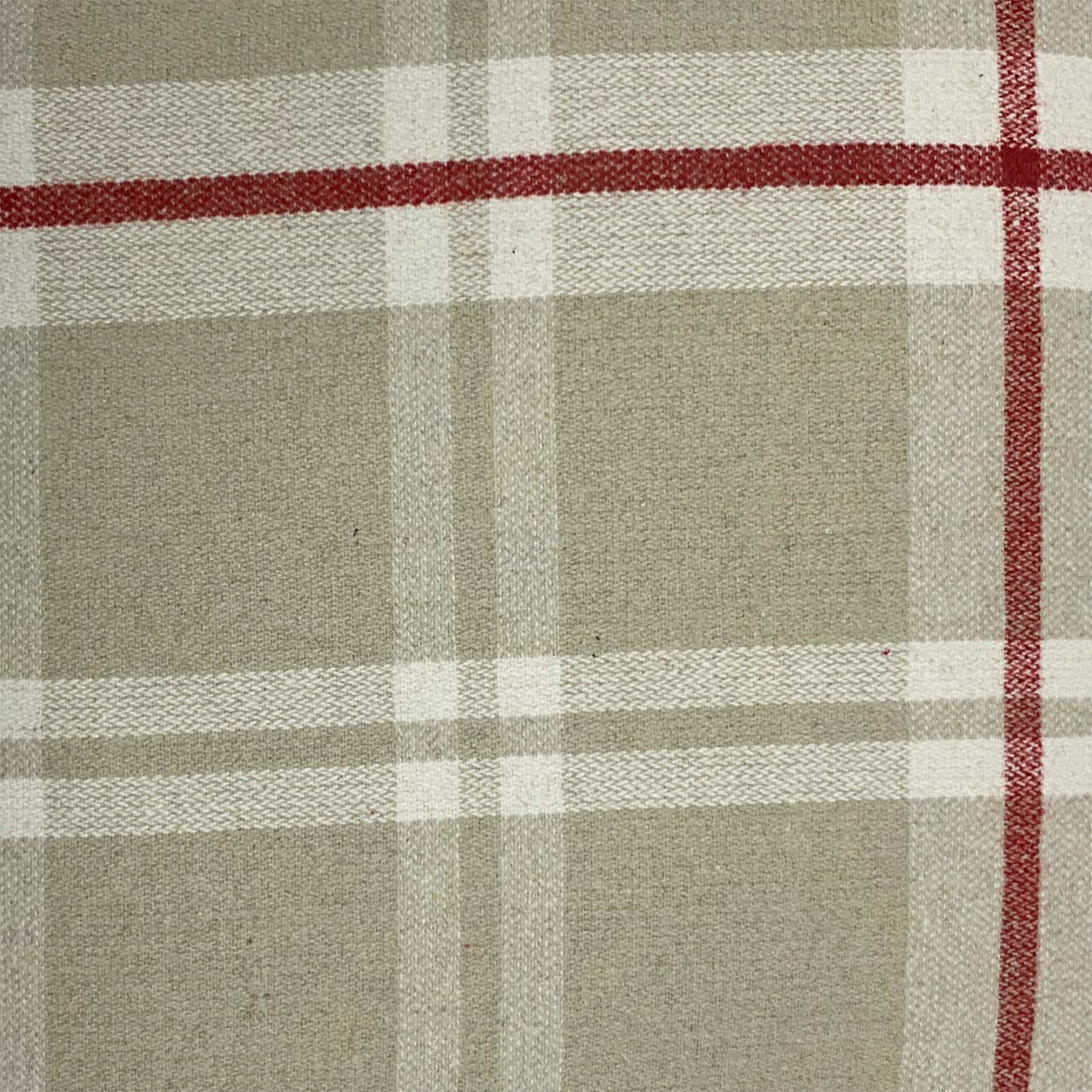 Beige Plaid Throw Pillow Cover