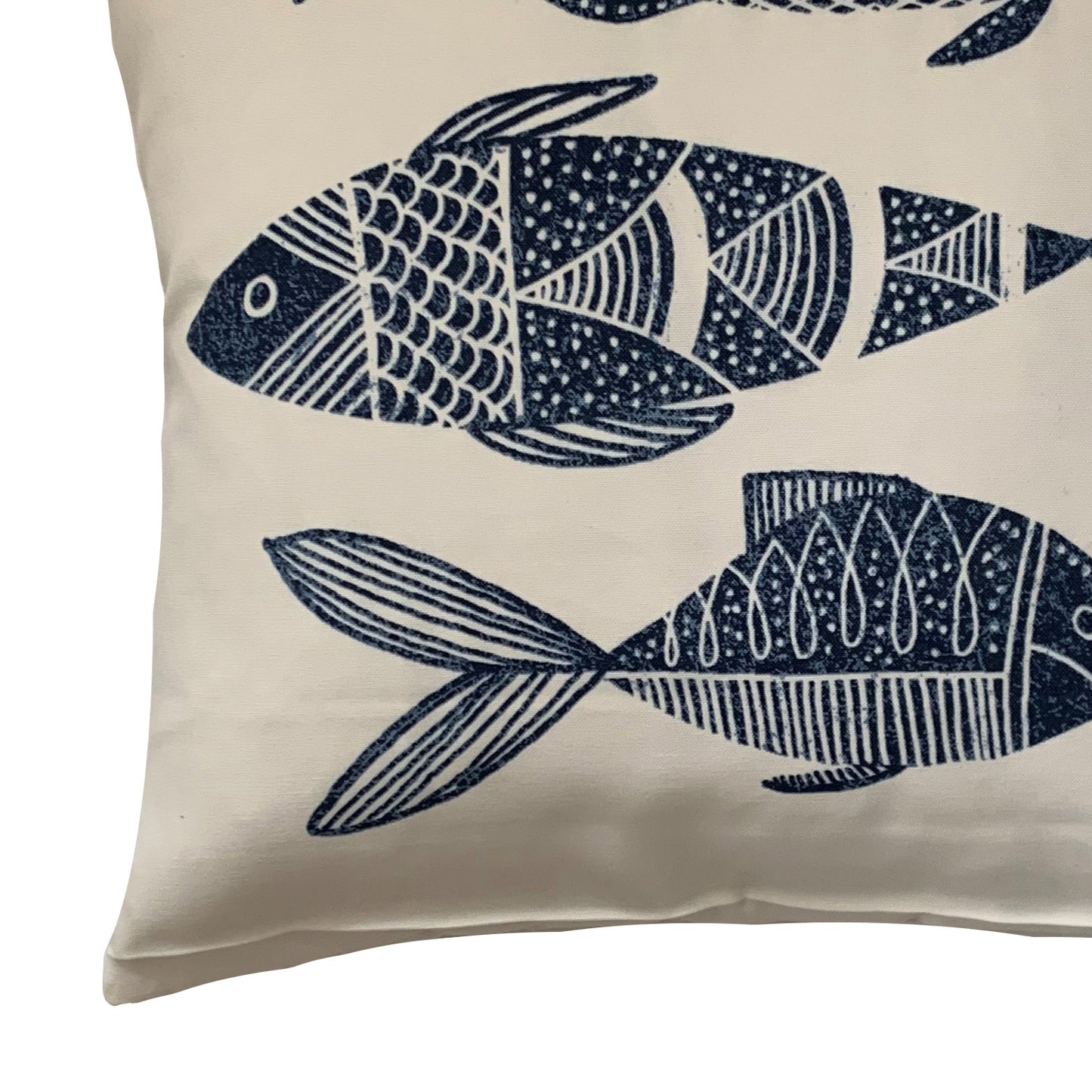 Marino Blue Fish Nautical Throw Pillow