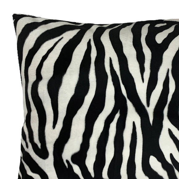 Zebra Faux Fur Throw Pillow Cover