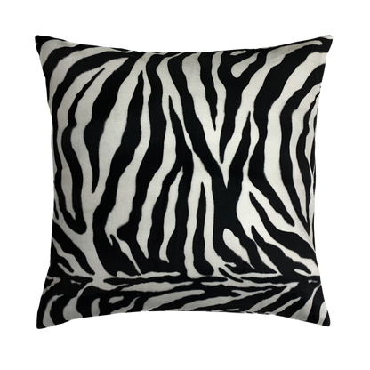 Zebra Faux Fur Throw Pillow Cover