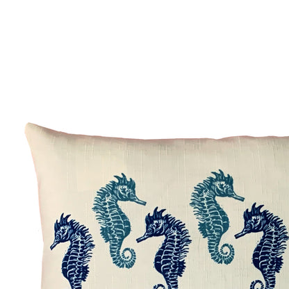 Malai Seahorse Nautical Throw Pillow Cover