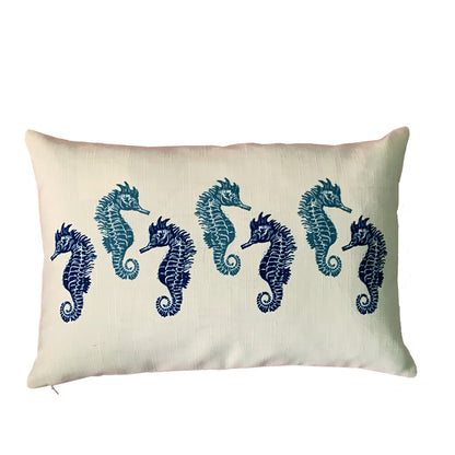 Malai Seahorse Nautical Throw Pillow Cover